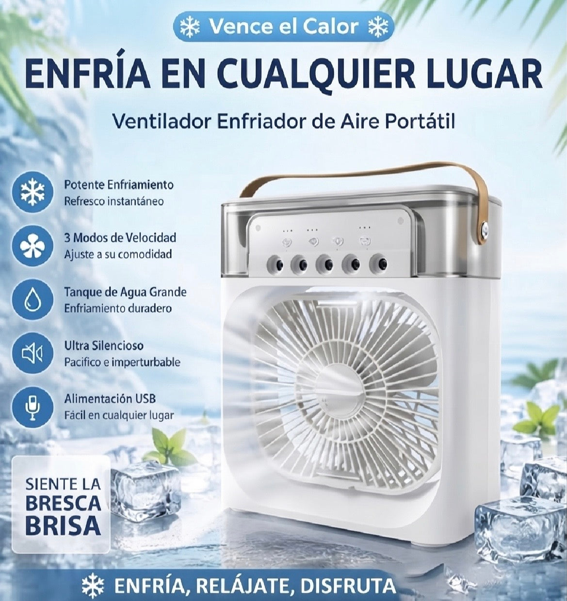 Arctic Breeze™ - Mini Aire Acondicionado Portátil 3 en 1⁠